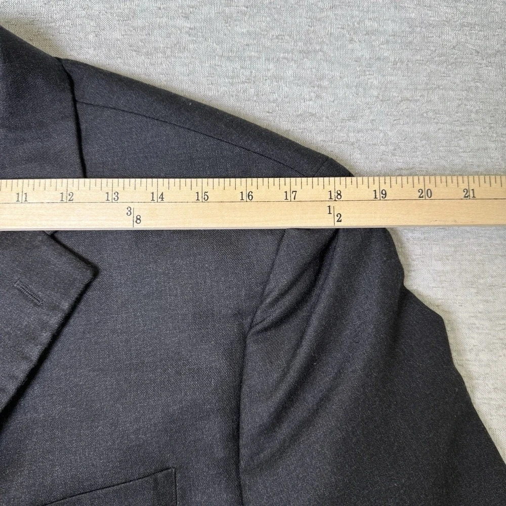 Tasso Elba Men's Sport Coat Blazer Size 40S Black / Dark Charcoal Wool Macy's